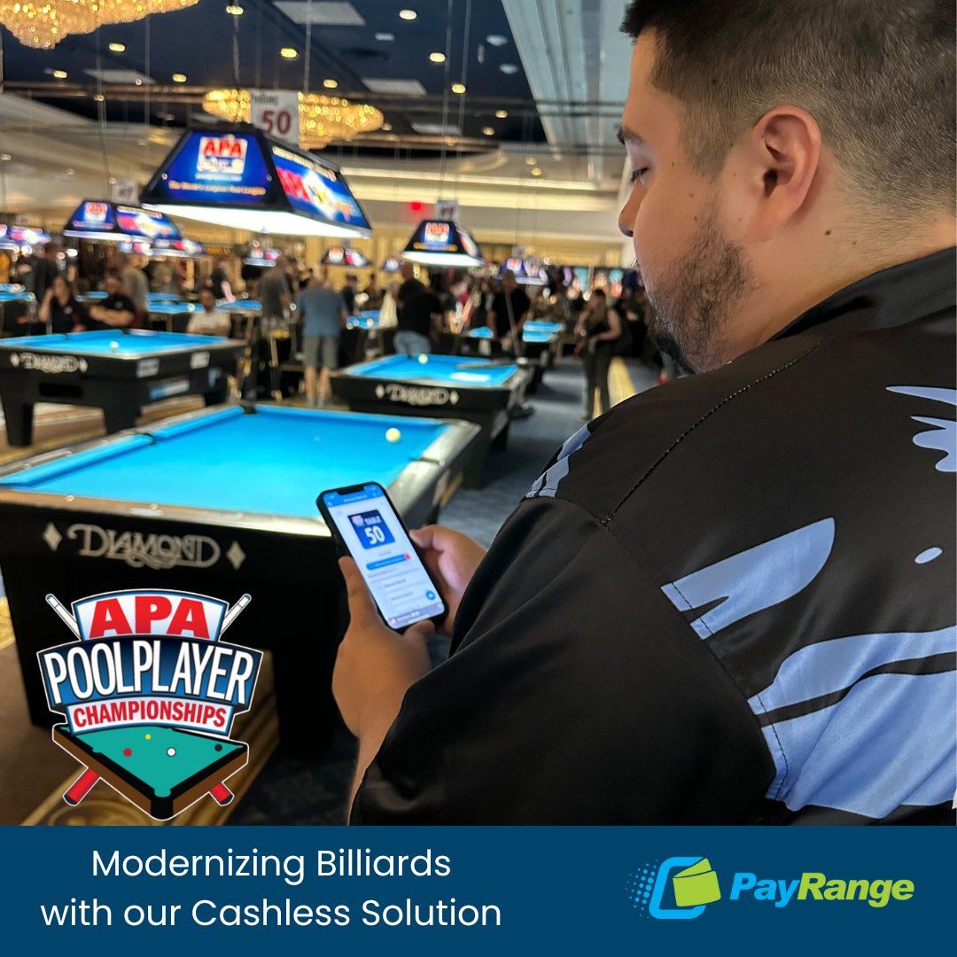 We are live at the APA show where players are loving the simple experience of using PayRange to pay the tables! Quick mobile payments mean less waiting and more playing. 

Modernize your machines with mobile payment. Your customers will thank you!

 #cashlesspayments