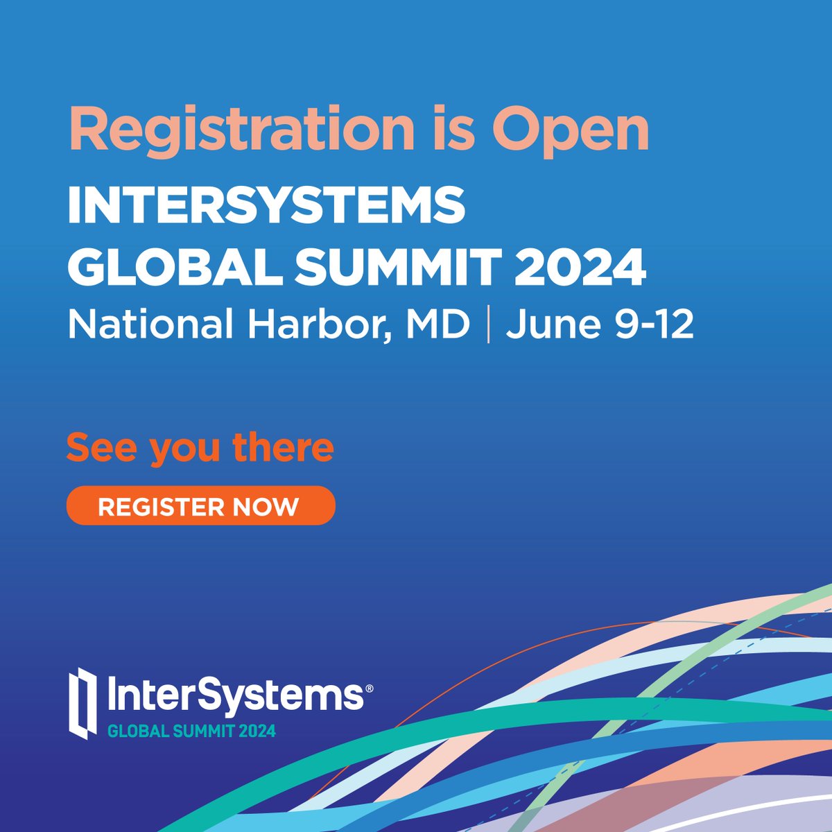 🌍 Exciting news! Join us at the @InterSystems Global Summit 2024, where innovation meets opportunity! Mark your 🗓️ for June 9 - 12 in National Harbor, Maryland ✍️ Register now to secure your spot: summit.intersystems.com/event/f67cad54… We look forward to meeting you there! #GlobalSummit24