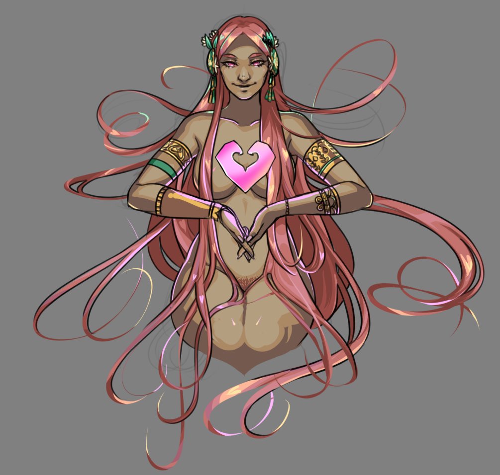 to-be forever unfinished go at 'is there any other way to make aphrodite from Hades Supergiant have heart hair without the sharp bits' but my second reason was Pink Hair Activates Neurons