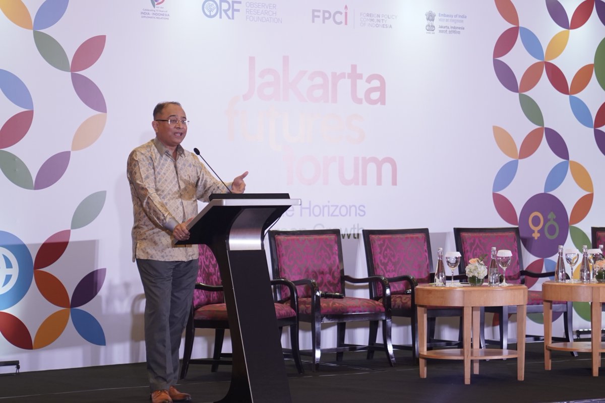 @samirsaran @dinopattidjalal .@sandiplomat: The theme of this conference, 'Blue Economy and Blue Horizons in a Green Economy,' was inspired by real-life cooperation between #India and #Indonesia, reflecting our shared interests and goals. #JFF #JakartaFuturesForum #75thindialndonesia