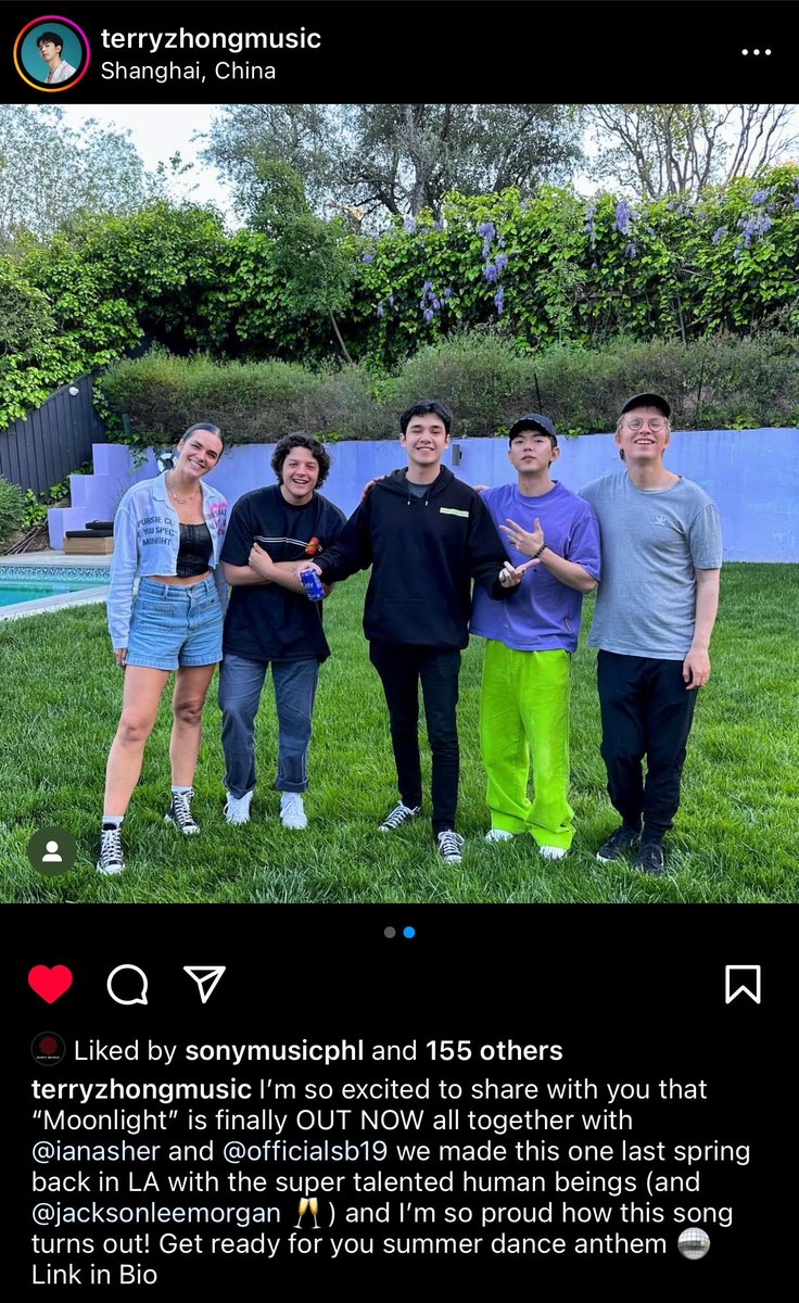 So MOONLIGHT was made sometime between March and June last year? 

Ladies and gentlemen, The people behind this SICK SONG! 🔥

Terry Zhong’s IG Post 

@SB19Official #SB19
#IanxSB19xTerry
#MOONLIGHTOutNow