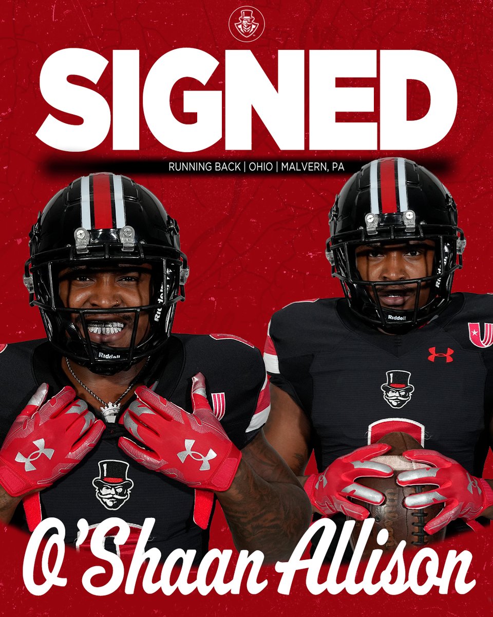 𝗪𝗘𝗟𝗖𝗢𝗠𝗘 𝗧𝗢 #STACHEVILLE! 🎩🏈 𝗢'𝗦𝗛𝗔𝗔𝗡 𝗔𝗟𝗟𝗜𝗦𝗢𝗡 RUNNING BACK 📍 Malvern, Pennsylvania @OshaanAllison | #LetsGoPeay