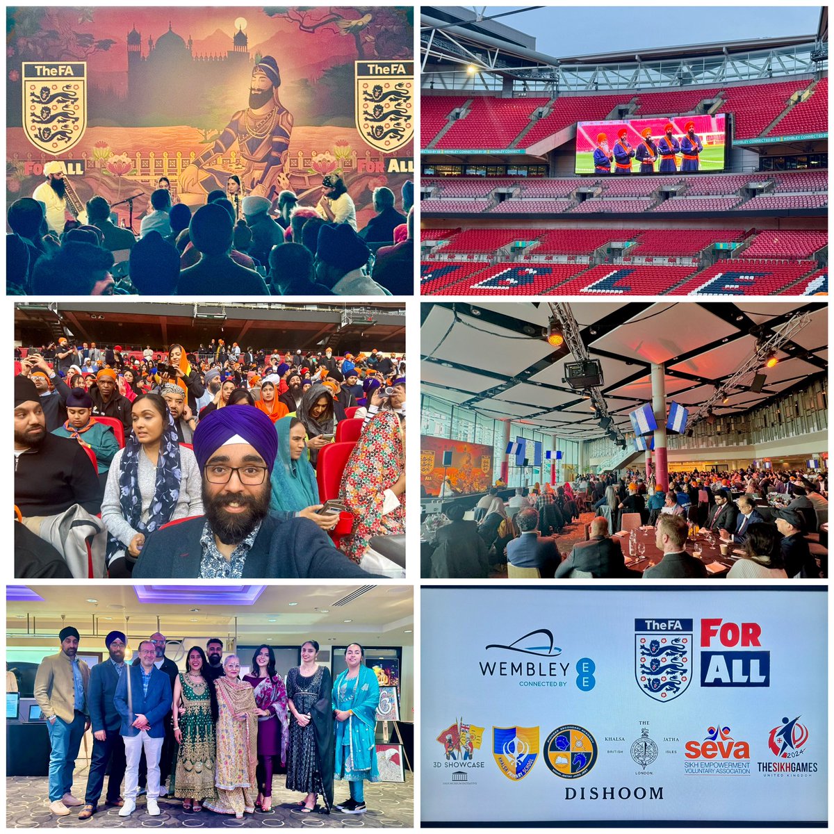 Proud to celebrate #Vaisakhi @wembleystadium with Gurdwaras, Charities, Schools, Artists & National Orgs. Showcasing the VR tech of @sikhmuseumi. Respect to the trailblazers making strides in the world of football & organisers for such a great event. @FootballAssoc @daldarroch