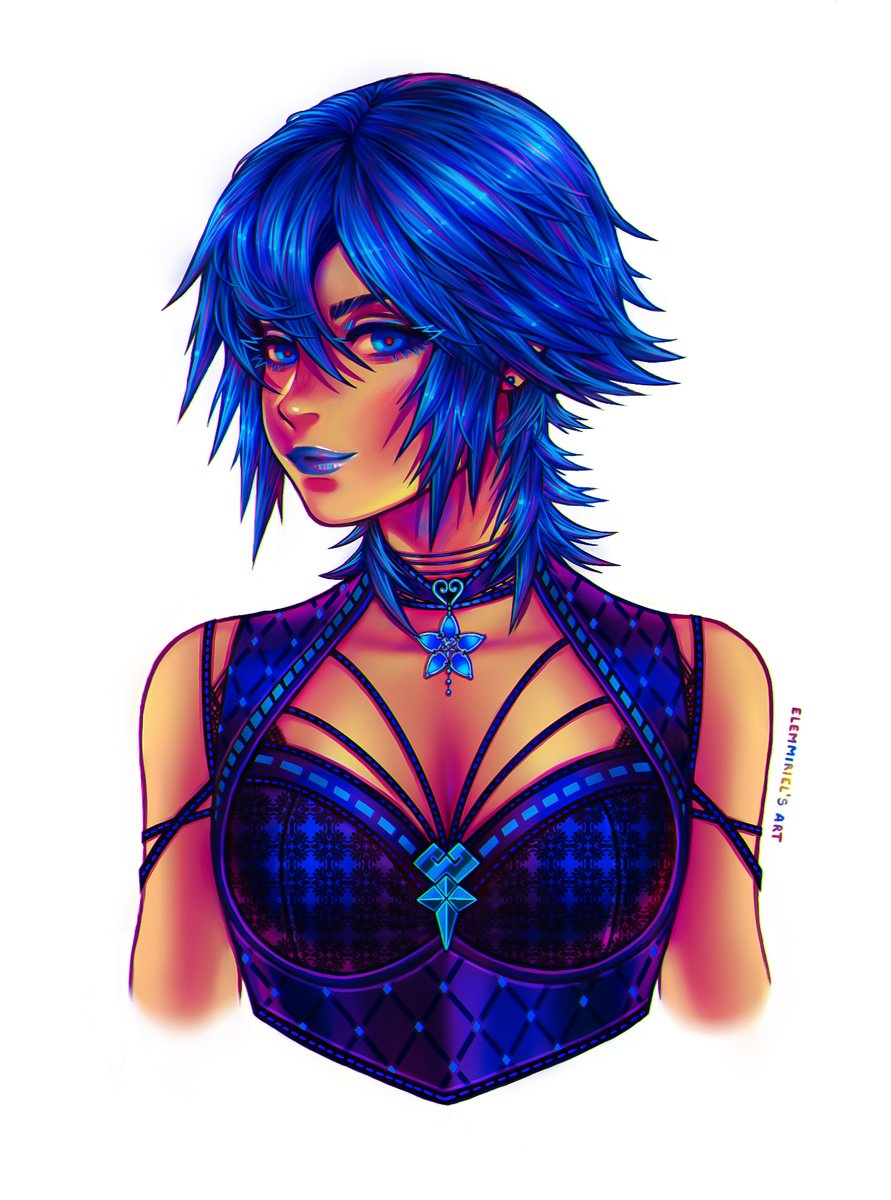 Blue Kiss 💙💋 Designing lovely outfits for my queen. #kingdomhearts #aqua