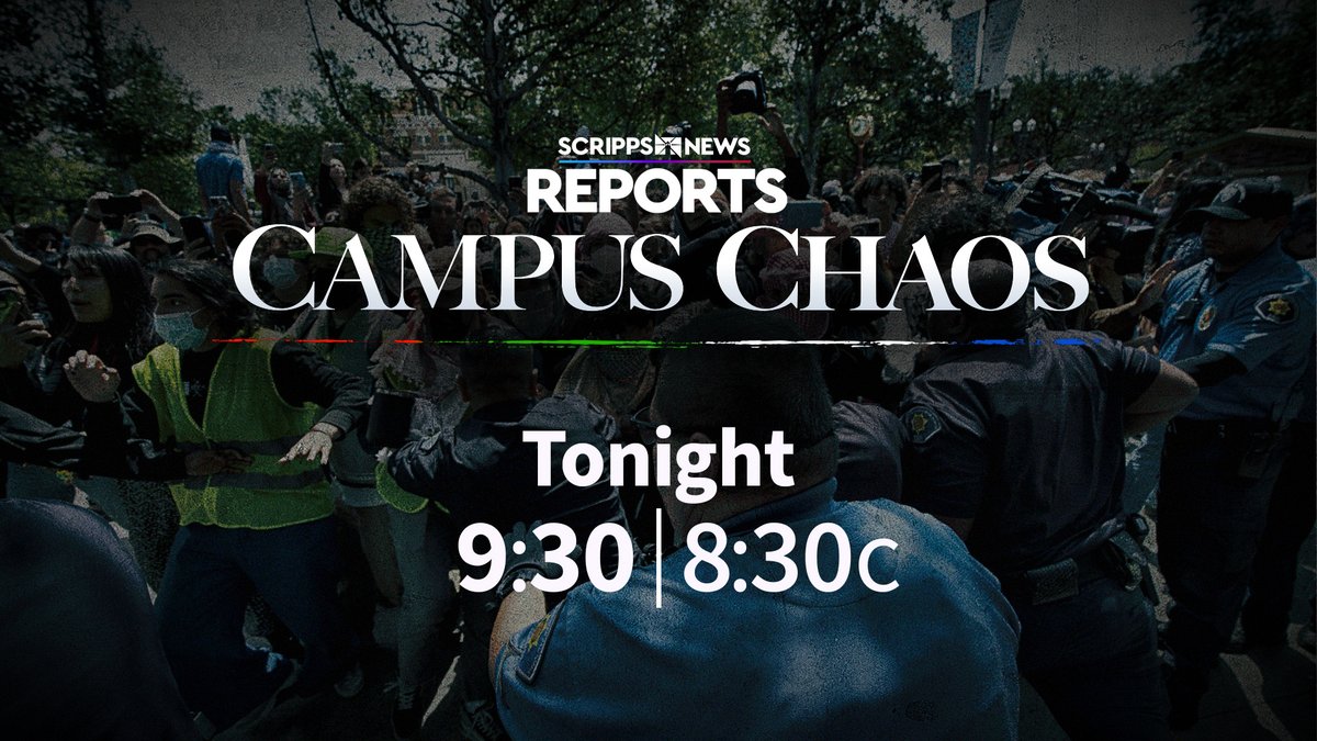 As the Israel-Hamas war sparks college protests, join Scripps News reporters to uncover what’s fueling the anger. Scripps News Reports “Campus Chaos” TONIGHT at 9:30 p.m. ET. ➡️How to watch: scrippsnews.com/tv