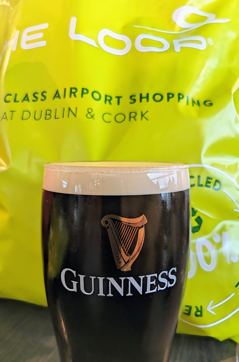 Fantastic pint, at the biggest volume account for @GuinnessIreland - @DublinAirport 

Guess what I bought at @TheLoopDutyFree ?