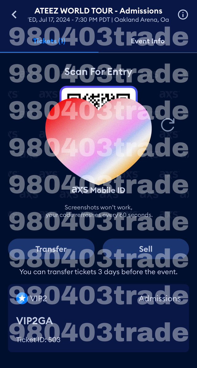 980403trade's tweet photo. WTS : ateez oakland sector vip 7/17

- selling for FV + paypal g&amp;s fee
- can provide proof via screen recording + ft/discord call 
- dm me for more proofs!

i can’t make it to the oakland stop bc of an overlapping schedule ,, https://t.co/qTgFzlscOu