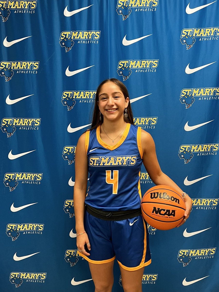 After an amazing visit and talking with @Coach_VaL and Coach Liz I have decided to commit to St. Mary’s University!! Thank you both for the amazing opportunity. LET’S GO RATTLERS!!! #rattlernation #commited #collegebasketball