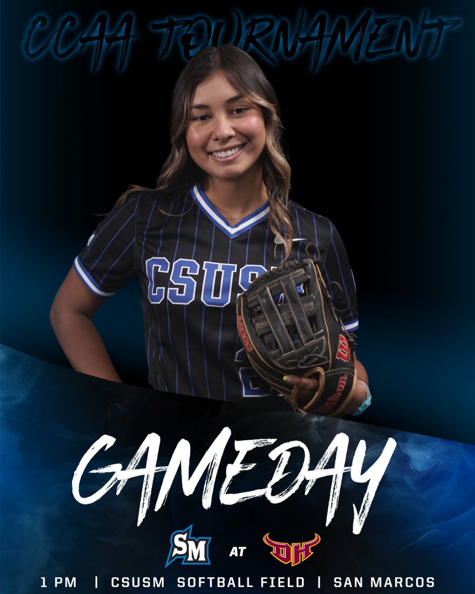 It's GAMEDAY in San Marcos!! CSUSM opens postseason play today at 1 p.m. against Cal State Dominguez Hills at CSUSM Softball Field. #BleedBlue 📺CCAANetwork.com/CSUSM 📊 csusmcougars.com/sidearmstats/s…