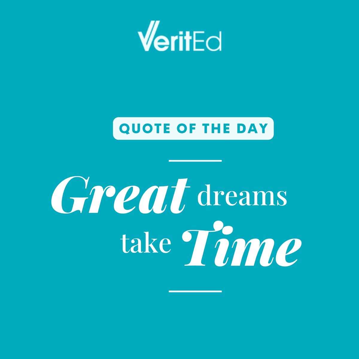 Today's reminder to keep pushing forward and staying patient on your journey. Big dreams require dedication, perseverance, and a belief in the process. ✨
.
.
#VeritEd #ElevateEducation #PersonalizedTutoring #Mentorship #HighAchievers #QualityEducation #AffordableTutoring