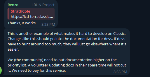 Renzo is right about Terra Classic's revamp! New site, docs, socials, and a fresh whitepaper. With a focus on stablecoin HUB utility, maybe we'll stay listed post-June Investing in a professional appearance is essential for any business $lunc $ustc #ustc #lunc $terra #terra