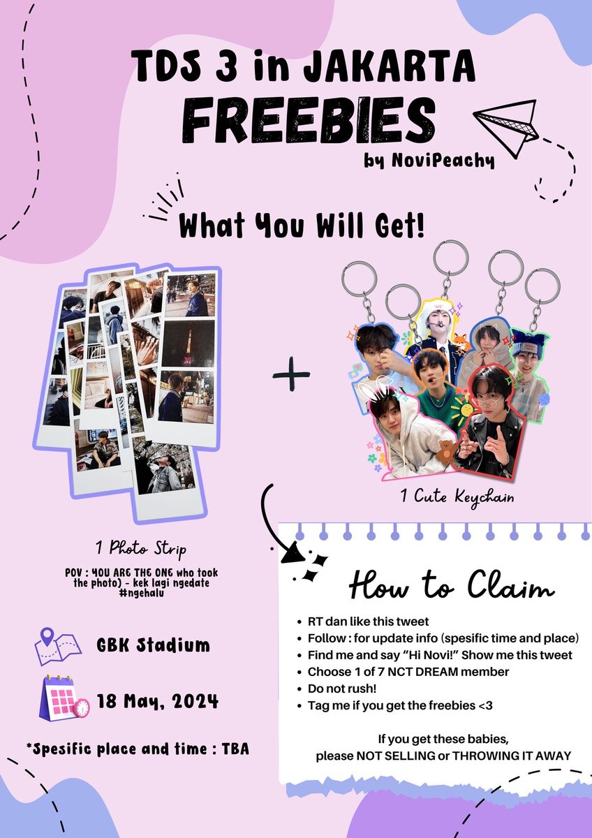 *Help RT and Like, thank you 💚

✨TDS3 in Jakarta Freebies✨

📍GBK Stadium
🗓️18 May, 2024
*spesific time and loc tba

💫Open for trade (limited)
💫First come first served 

Can’t wait to meet you guys 🙌🏻💚

#THEDREAMSHOW3 #thedreamshow3injakarta