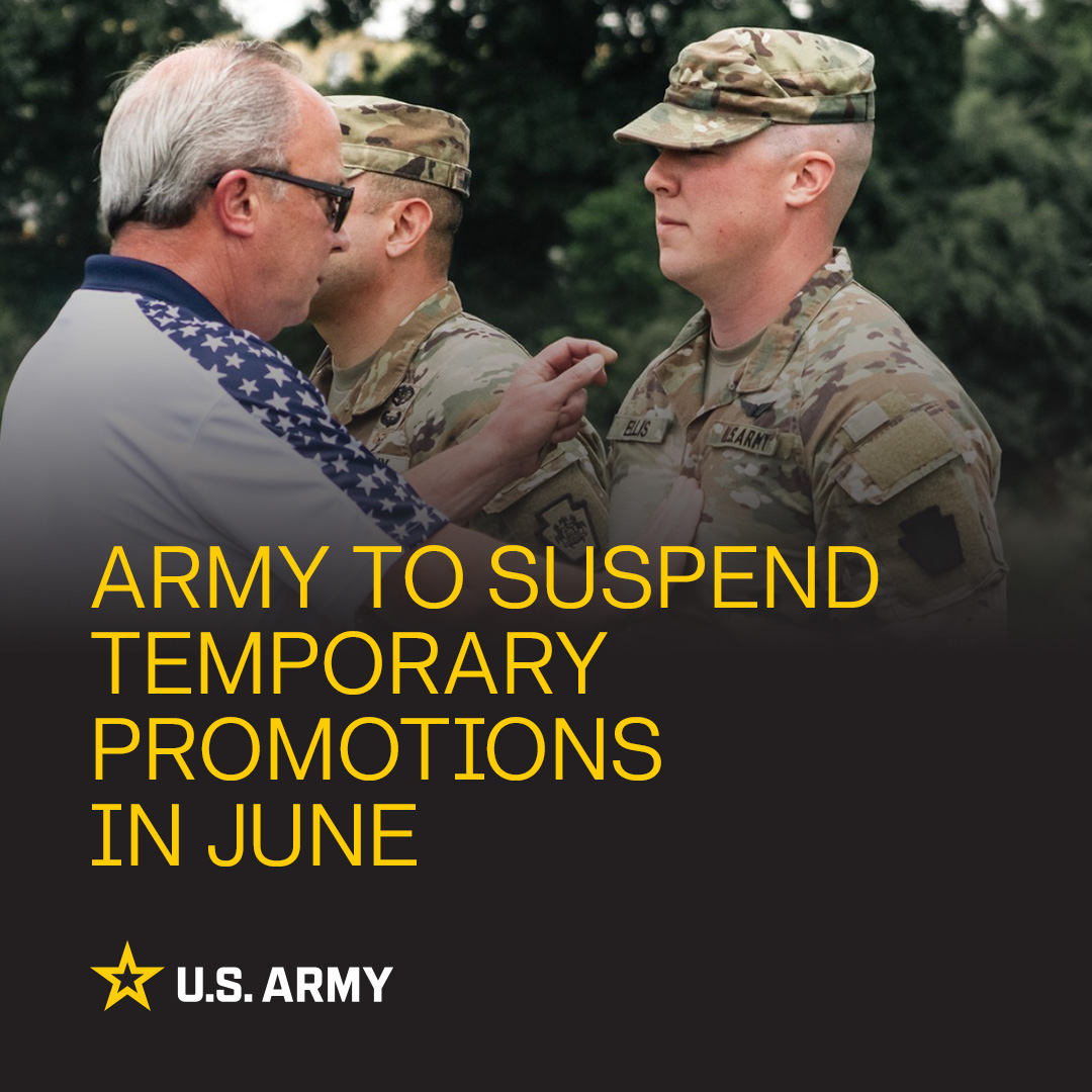Today, we announced the suspension of a requirement for Soldiers to complete a previously required level of PME to qualify for promotion to NCO ranks, up through master sergeant. 📰 Learn more about this decision and what it means for Soldiers ⤵️ army.mil/article/275892…