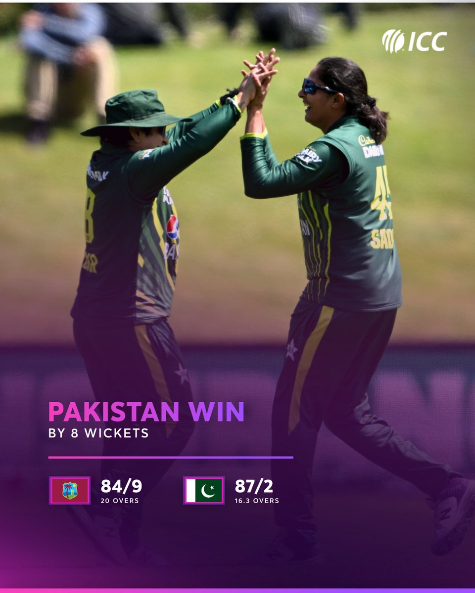 A dominant performance sees Pakistan notch up their first win of the series 👏

#PAKvWI: bit.ly/4abhYa4