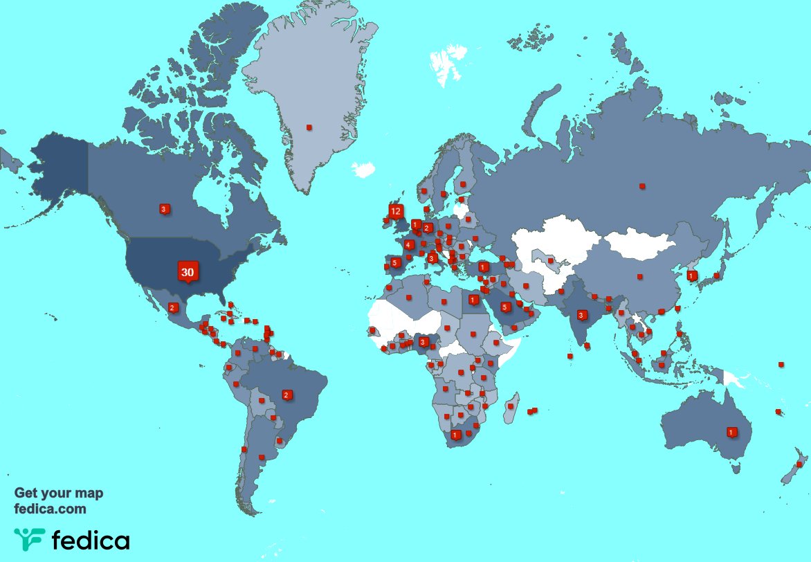 Special thank you to my 7 new followers from Philippines, and more last week. fedica.com/!james_lucas_a…