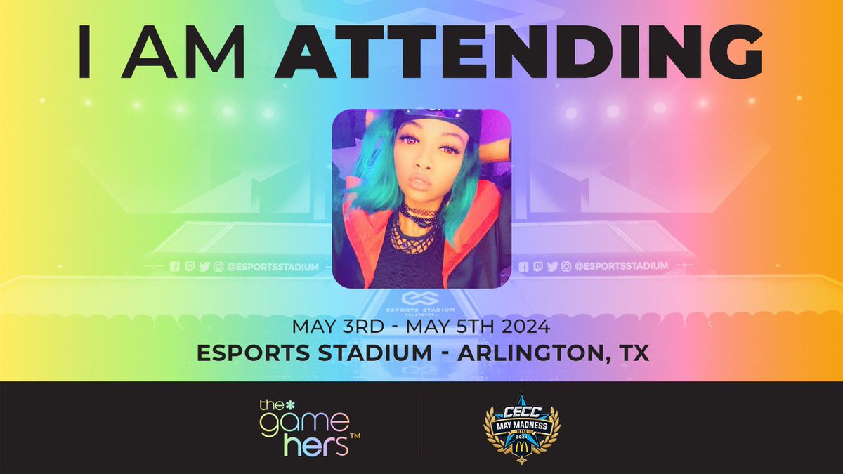 Ok, everyone!!! I will be out and about representing @thegamehers this weekend for the 2nd year @EsportsStadium for #CECCTexas2024 @EsportsUGaming Come say hi and chit chat as we enjoy yet another amazing Collegiate Esports Commissioners Cup!