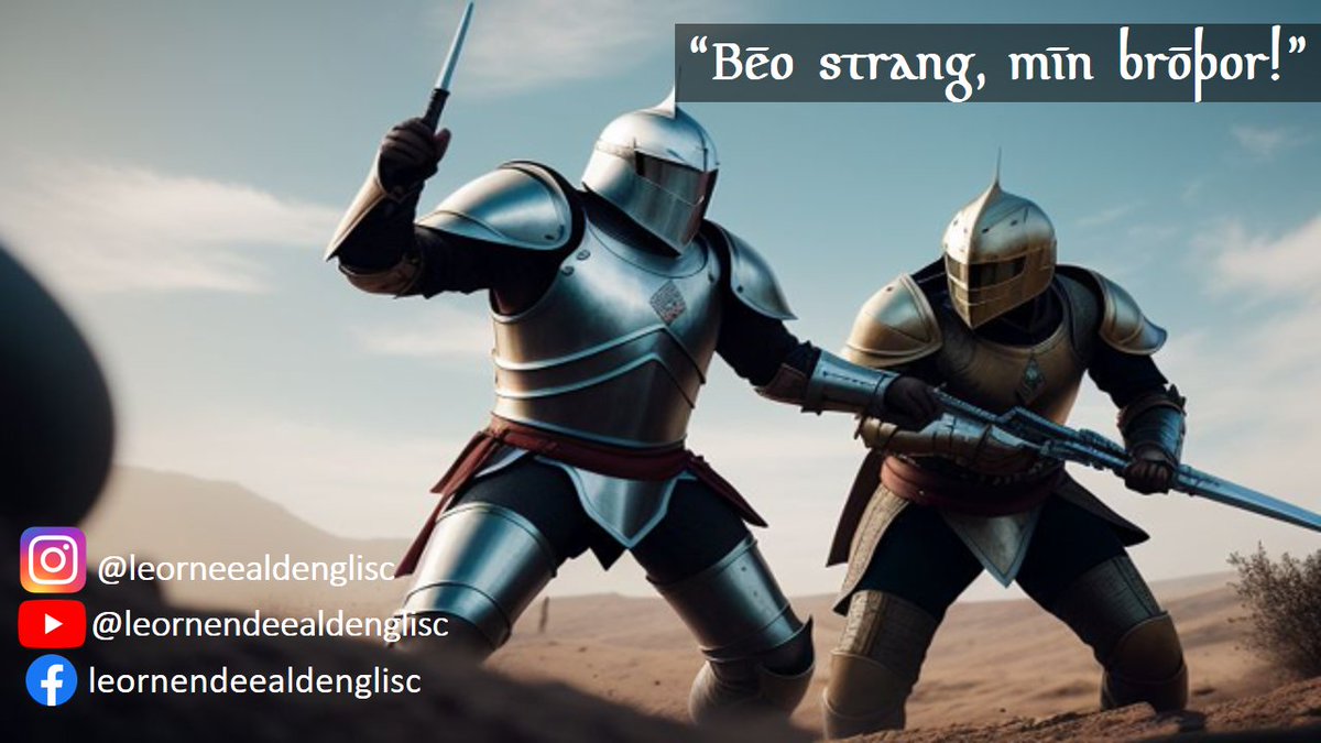 'Be strong, my brother!'

IG: @leorneealdenglisc
YT: @leornendeealdenglisc
FB: leornendeealdenglisc

#knights #oldenglish #anglosaxon #englisc #germaniclanguages #medieval #middleages #earlymedieval #sword #weapons #futuristic #armor #armour