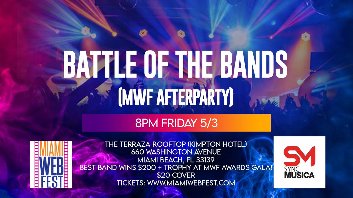 🎸🎤 Come and join us for the Battle of the Bands! 🏆
Friday May 3rd at 8PM 🎶
#BattleOfTheBands #WinBig #SyncMusicaShowcase #BuildingCommunity #syncmusica #syncplacement #MusicOpportunity #Artist