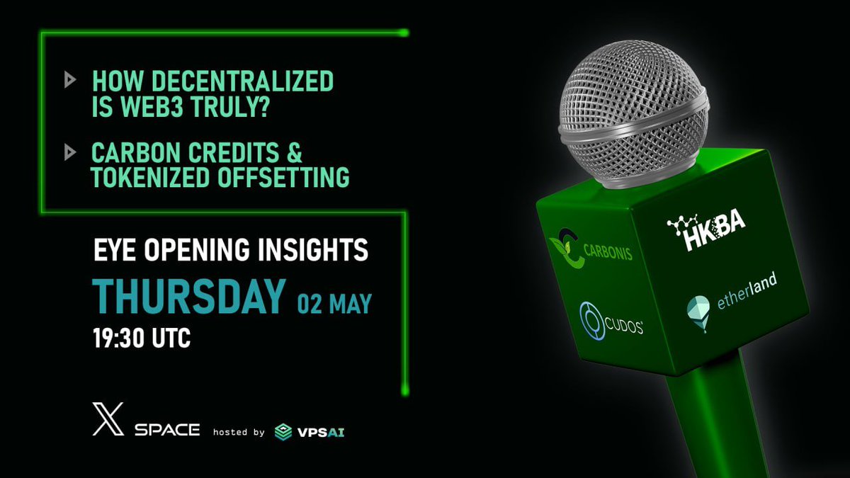 We are excited for the upcoming @XSpaces discussion on true #decentralization in #DePINs. 

@CUDOS_ @EtherLandID @ceti_ai  @TonyTongHKBA 

Honored to have @SGfuturist joining us ahead of his keynote at the #Dubai FinTech Summit tomorrow. He'll be sharing 2 decades of insights on