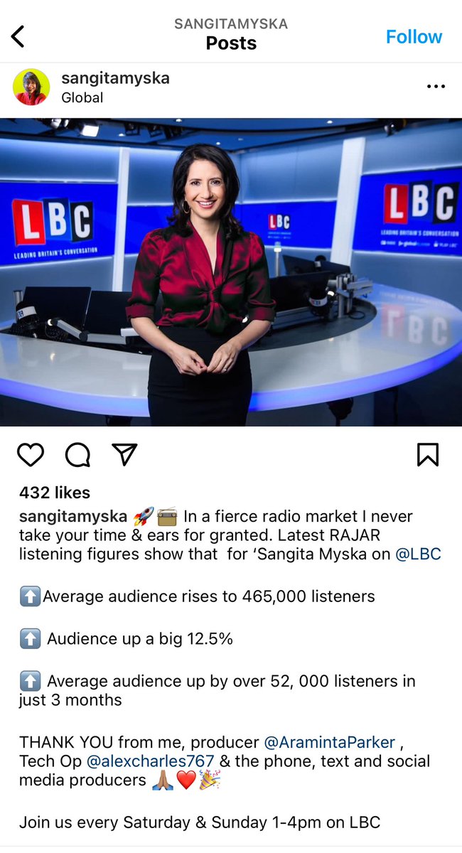 In the words of James O’Brien 

That’s not an opinion, that’s  just counting 

#WhereisSangitaMyska