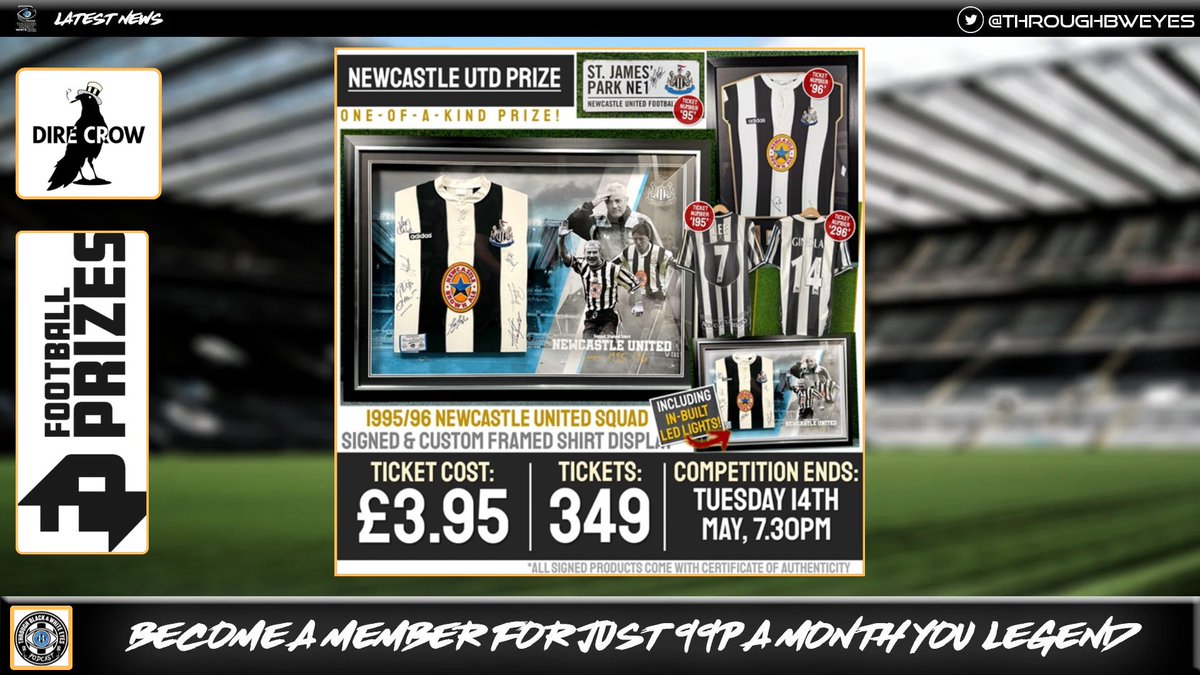 This has to be the best prize I have seen on @football_prizes to date The full #NUFC 1995/96 signed shirt 😳 🤯 👏 Get tickets here before they go footballprizes.co.uk/product/newcas…