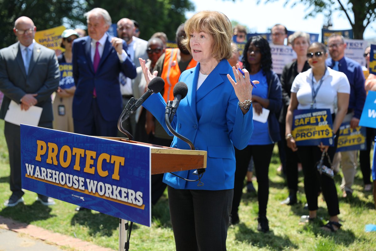 TEAMSTERS AND MEMBERS OF CONGRESS TAKE ON THE AMAZON SAFETY CRISIS #Teamsters leaders and Amazon workers joined with @SenMarkey (D-MA) and @SenTinaSmith (D-MN) today to announce the introduction of legislation in the U.S. Senate that would hold @amazon accountable for its…