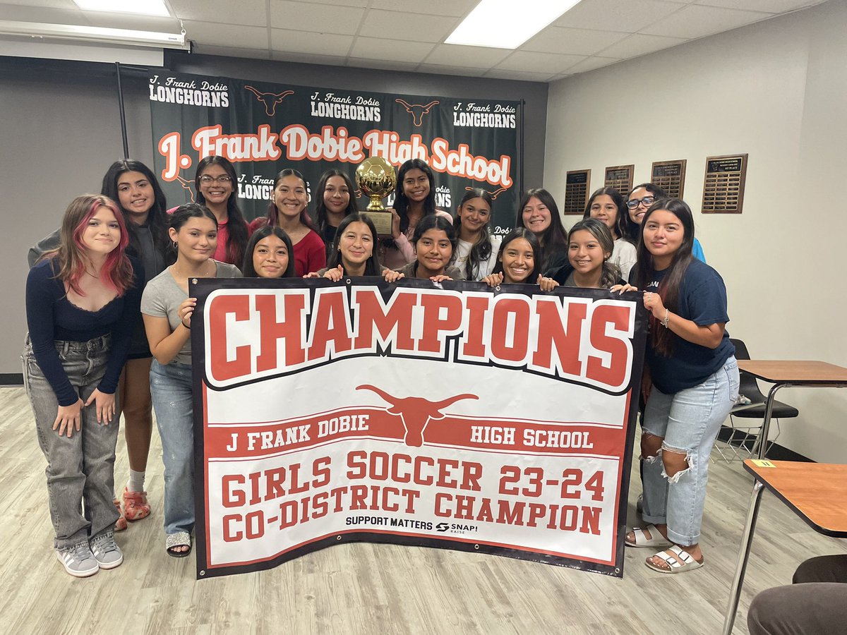 Congrats to Dobie Girls SoccerTeam for becoming district champion. 

Before the season they were concerned about  particular team. They ended up beating them twice.  

How you do anything is how you do everything even if it’s fundraising! 

Great Job!#supportmatter