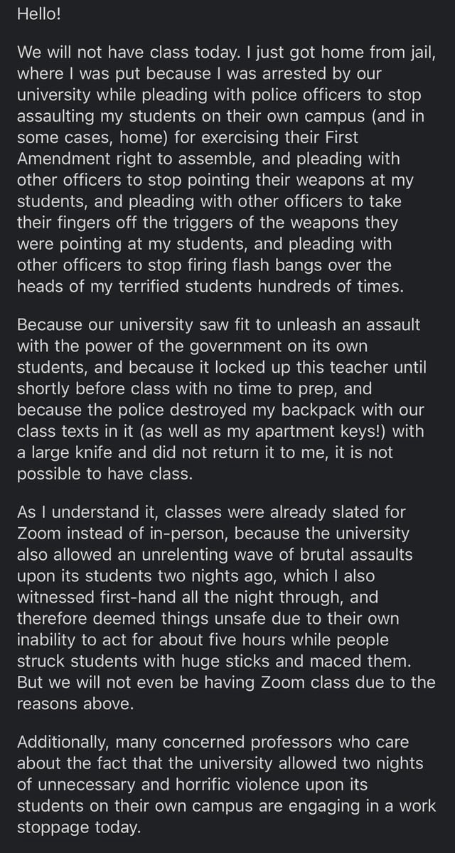 An email from a UCLA professor