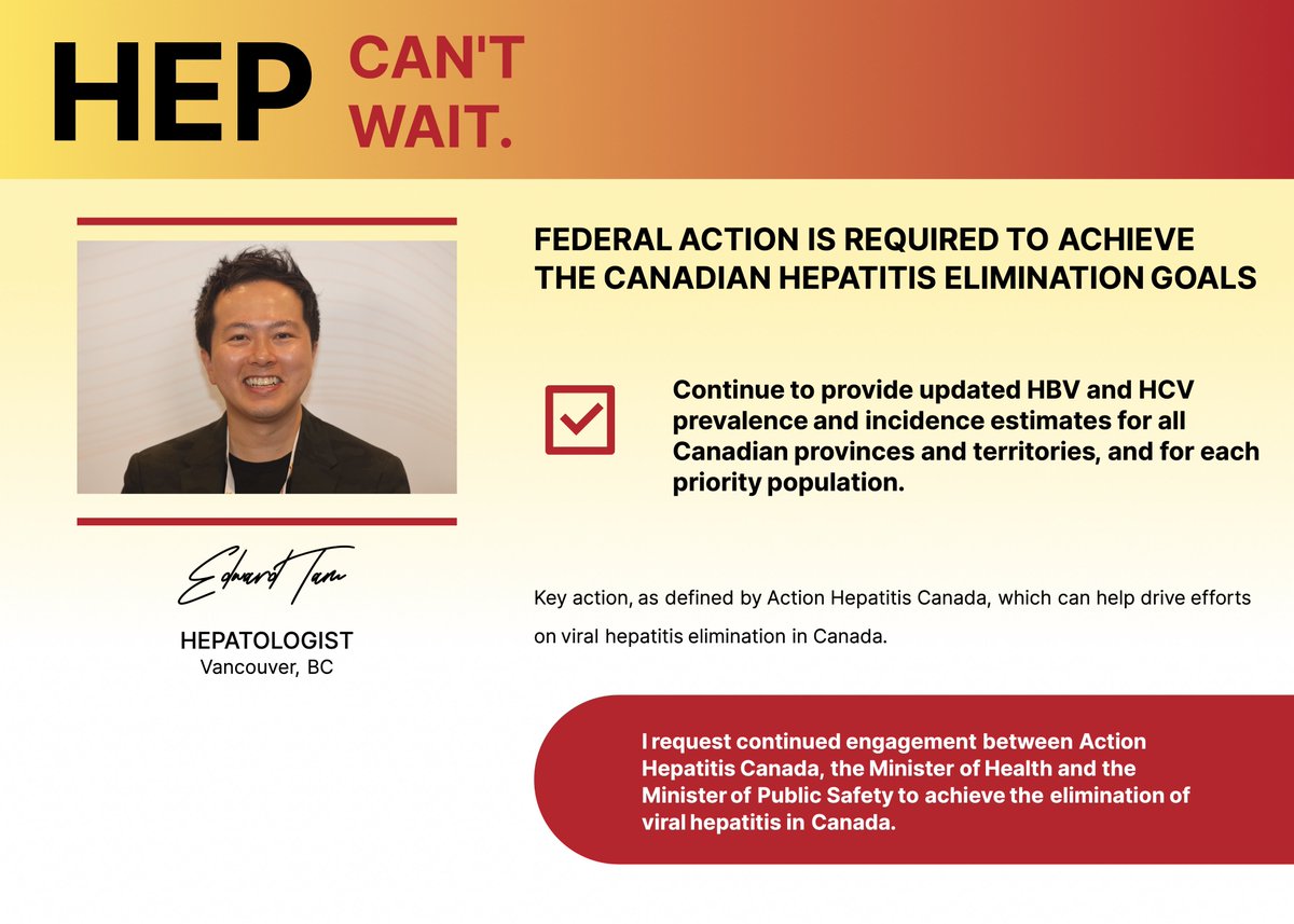 In 2016, Canada made an international commitment to eliminate viral hepatitis as a public health threat by 2030. We are asking our government to act now. #HepCantWait #CanHepDay24🔗bit.ly/3WBO3on #hepatitis #by2030