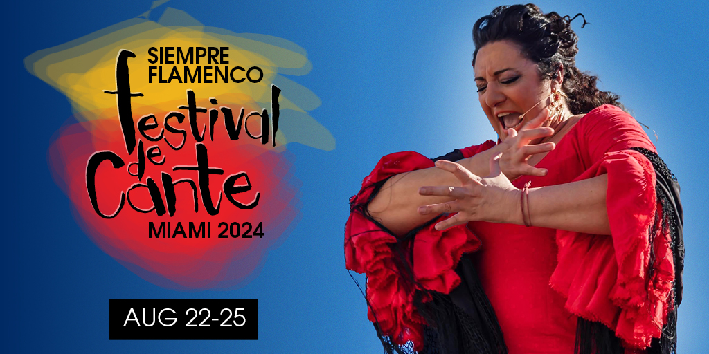 Siempre Flamenco's Festival de Cante Miami returns August 22-25! Don’t miss this mesmerizing and passionate production that focuses on the art of flamenco singing and includes an additional guitar concert on August 22. Learn more and buy tickets at bit.ly/SiempreFlamenc….