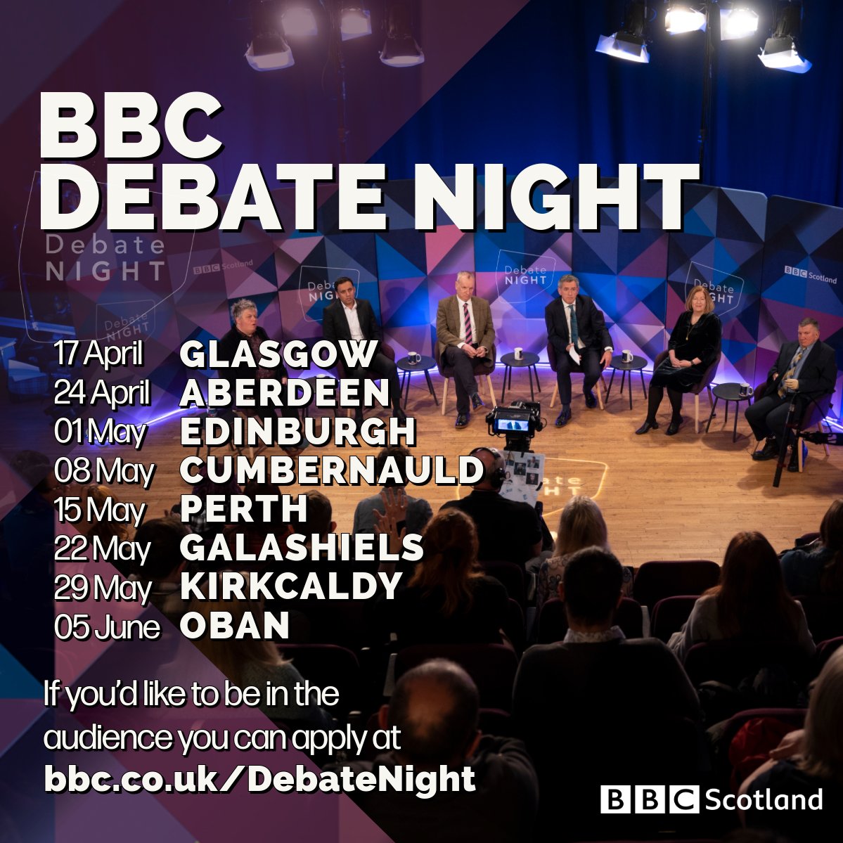 This week, Debate Night comes from Cumbernauld Would you like to be part of the #bbcdn audience? You can apply here: bit.ly/3sILILo