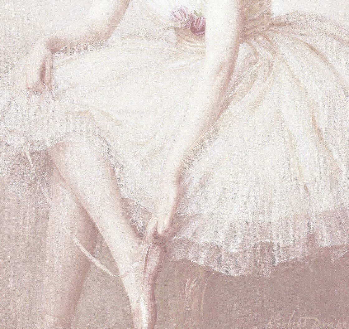 Ballerina, painting detail by Herbert James Draper