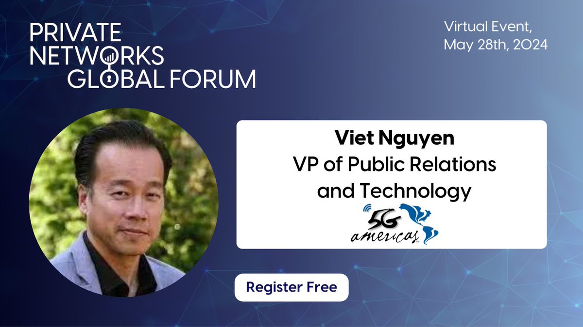 Join  @VietQNguyen on May 28, 9:50 AM EDT for a PANEL on '#AI-driven #Networks'. Discover how AI in #private5G networks powers real-time decisions, efficiency, and transparency. Learn from industry leaders and explore future possibilities.  privatenetworksforum.com/home