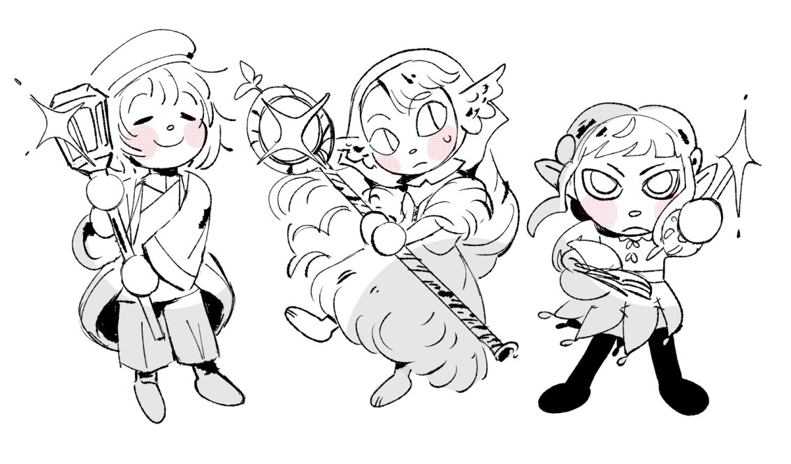 also been drawing some little guys.... only thistle and farcille for now