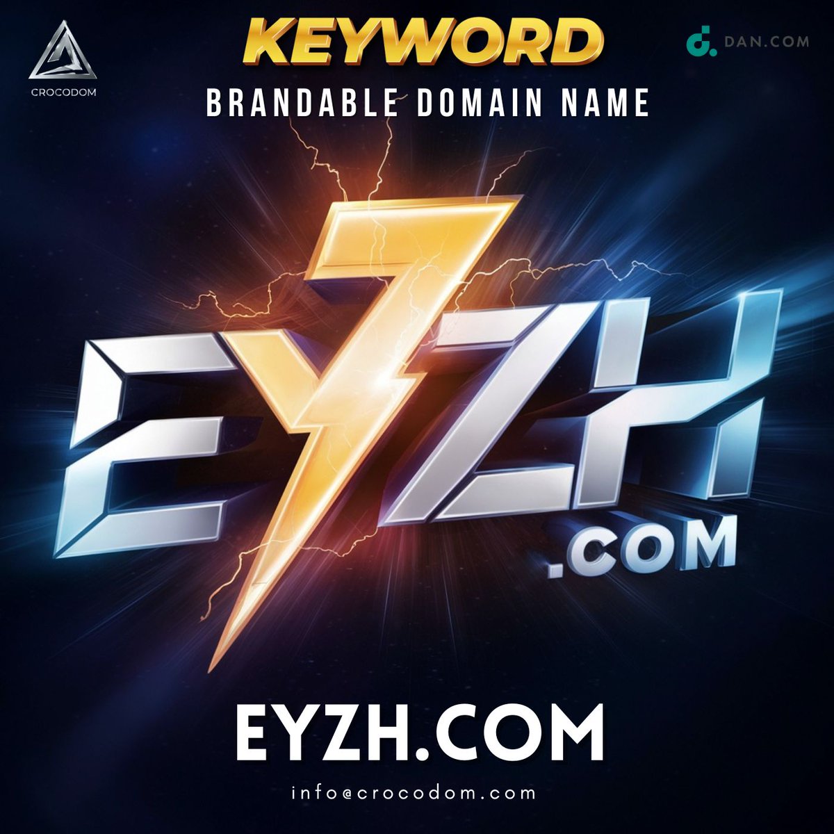 4 letters. Endless  possibilities.  EYZH.com - The domain that screams innovation & grabs attention.  Is YOUR next big brand ready to take flight? #entrepreneur #techstartup #domainforsale  (Don't miss out!) #Domains #domain