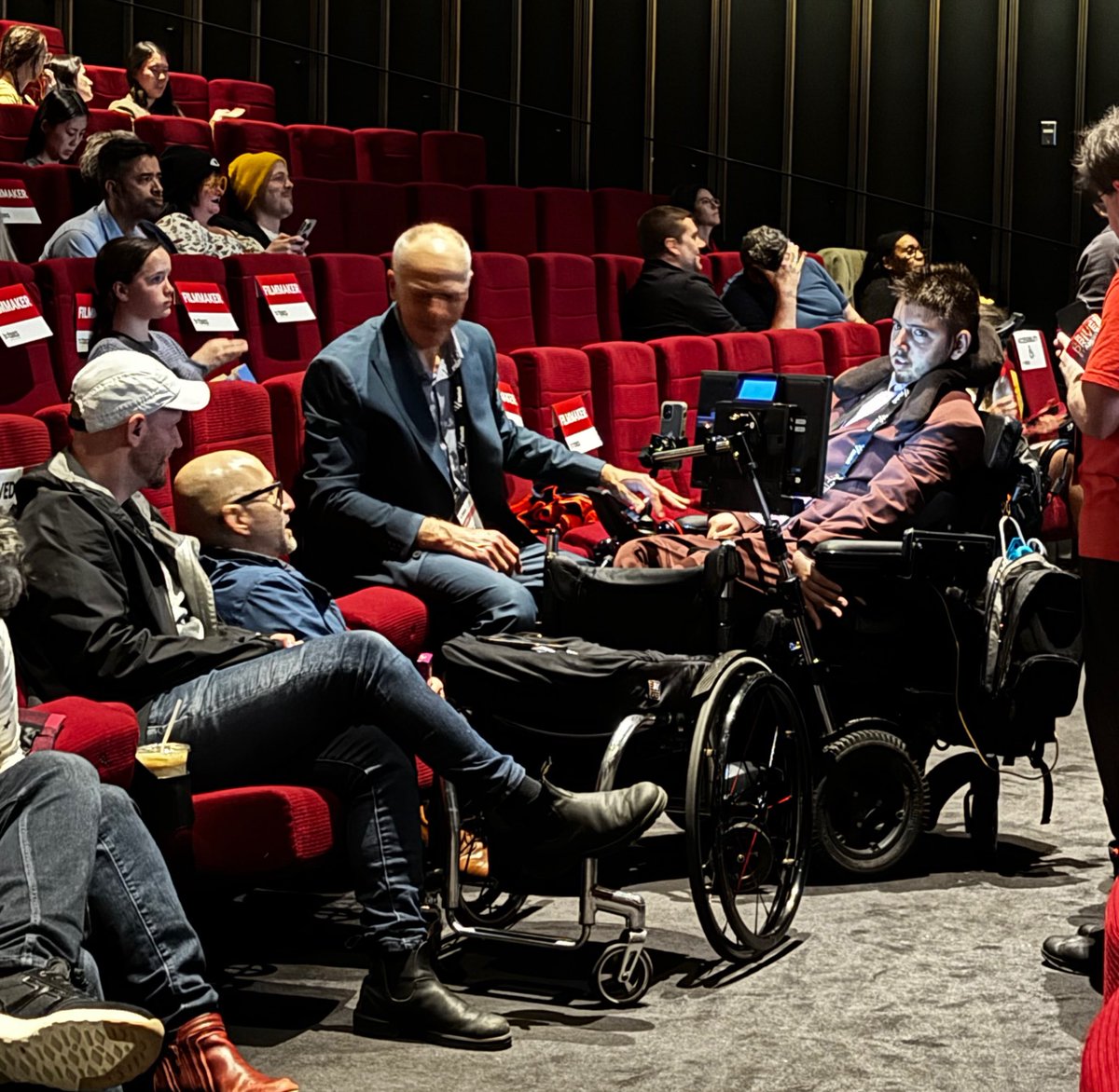 Samuel Habib is continuing to meet amazing disability activists along the way, including @andrewgurza6, @maayanziv and @spencer2thewest at @HotDocs!
