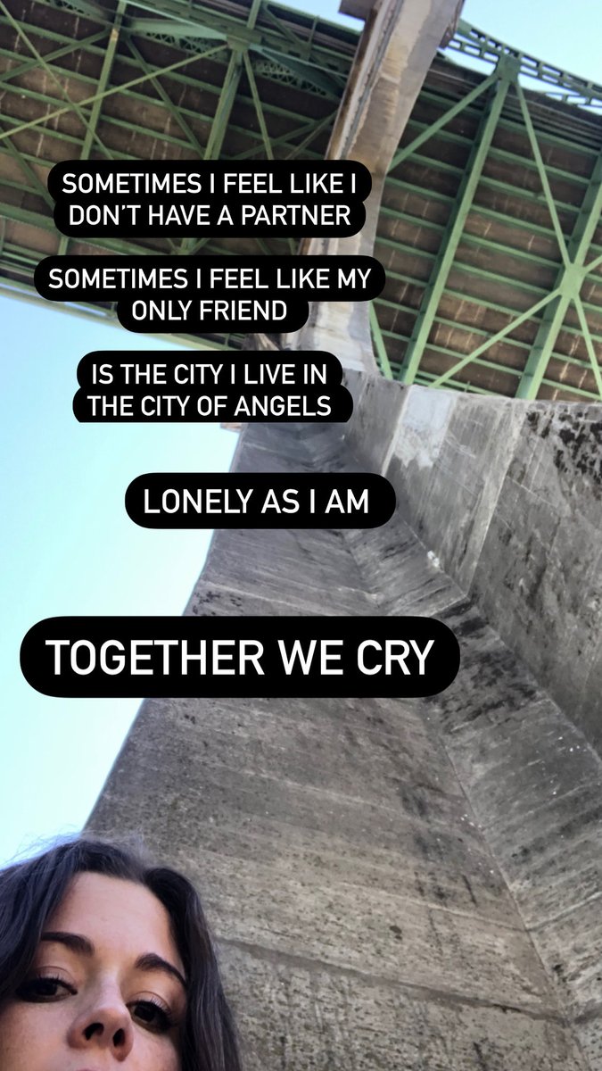 remembering two years ago when i posted an ig story from under a bridge and one of my followers was like “Did you write this? It’s beautiful. My father was a poet in russia and i’d love to show it to him” and i had to be like it’s…..it’s red hot chili peppers