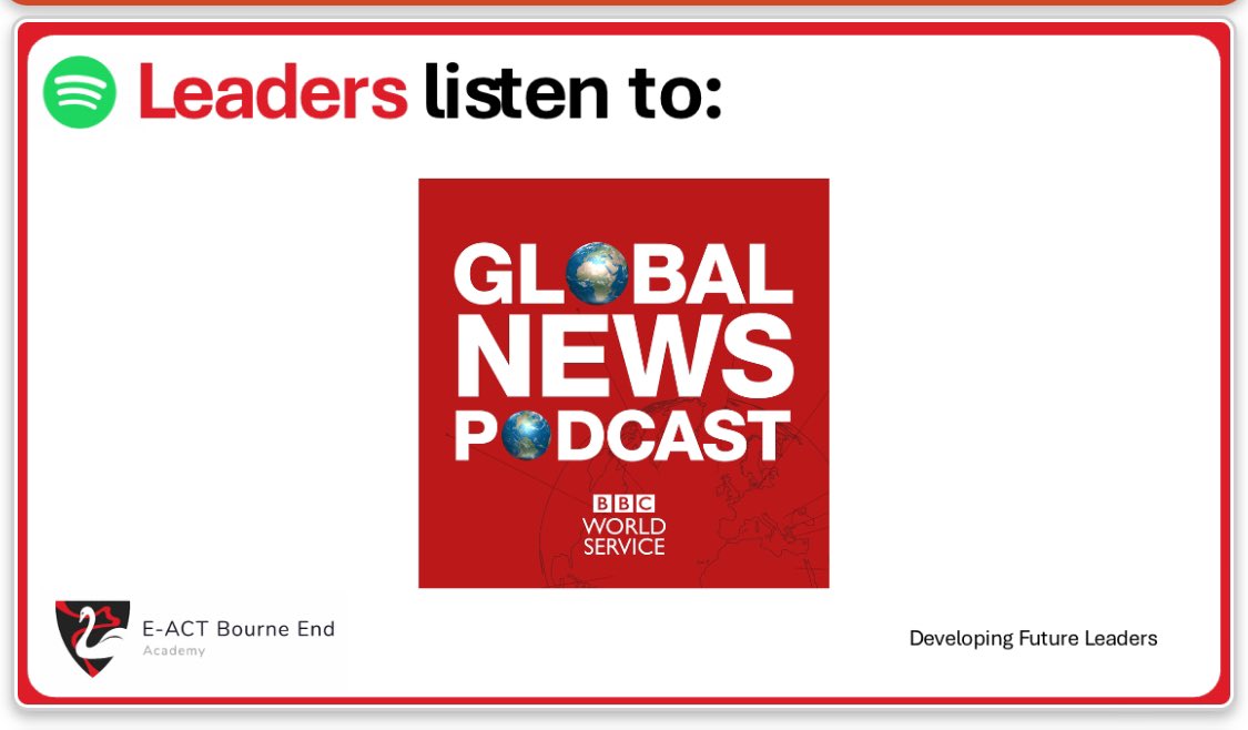 All our students are encouraged to grow their knowledge and podcasts are easily accessible and a great way to diverse perspectives, cover current events, and spark curiosity on various topics, making learning fun and engaging. 🎧 #Podcasts #Education #futureleaders