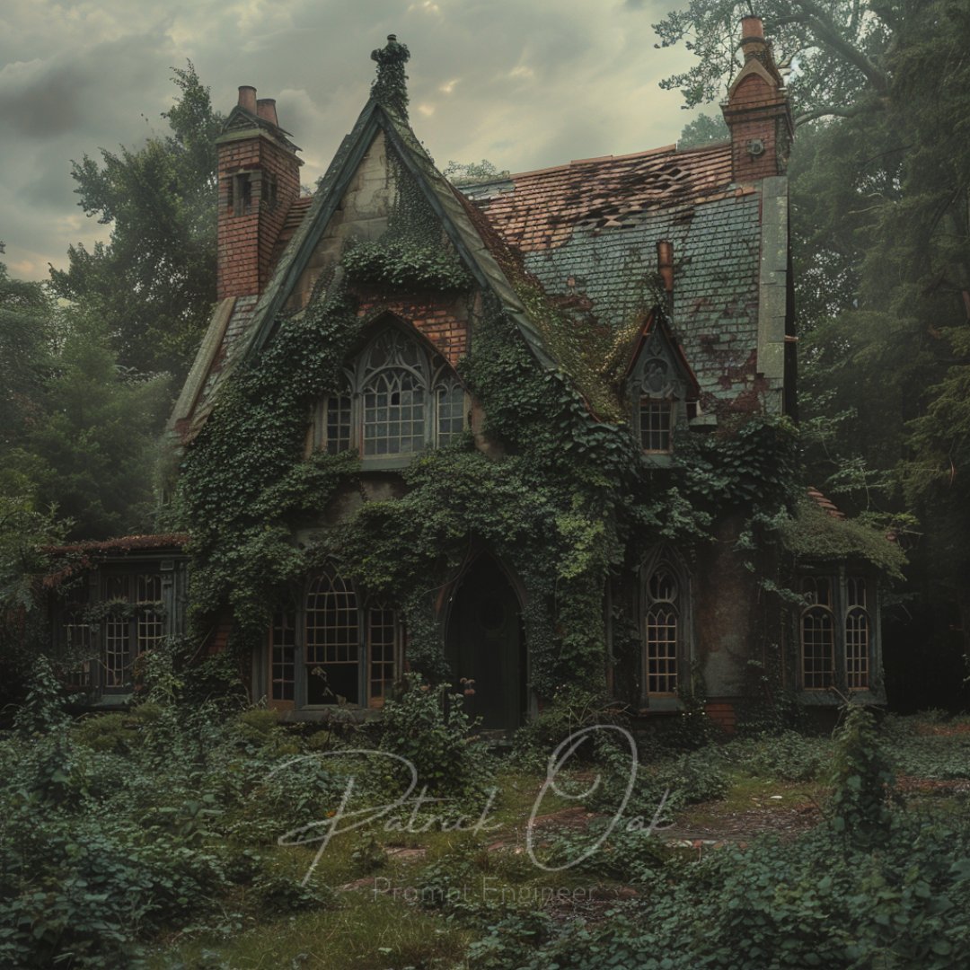 Would you dare to explore this creepy Gothic cottage? 🌲🏚️ #architecture #design #archilovers #abandonedplaces