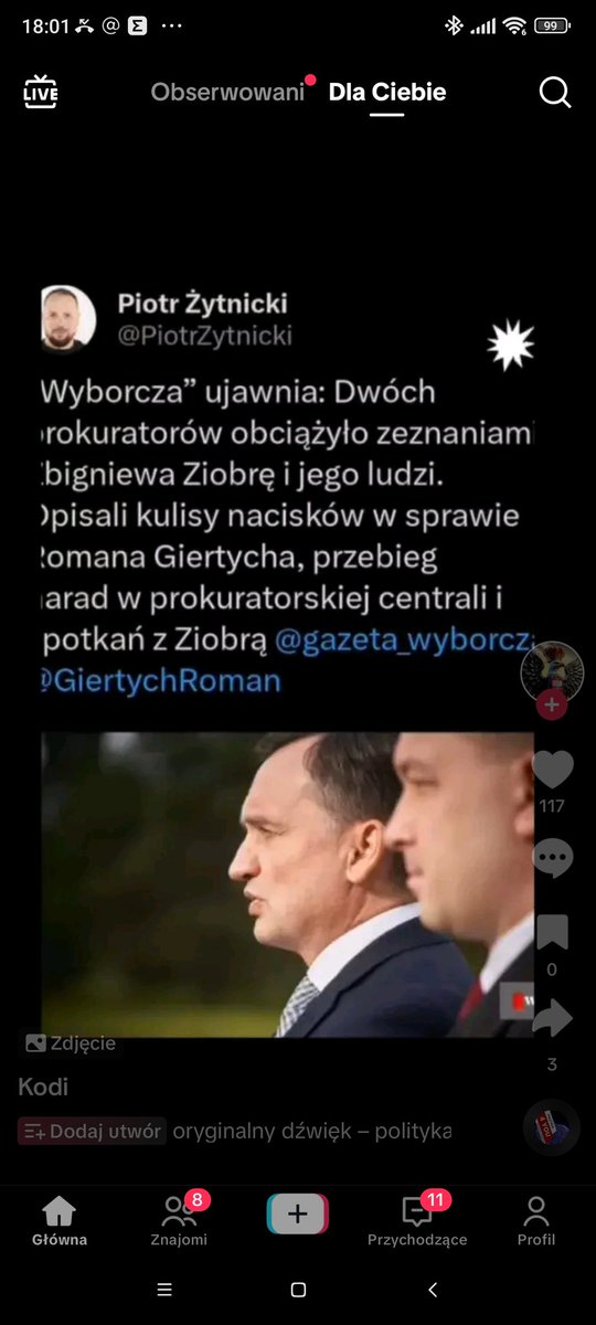 Zaczynam się zastanawiać czy gdyby Ziobro w biały dzień, na rondzie Dmowskiego w Warszawie zastrzelił i zjadł dziecko, to czy wtedy by go aresztowali?