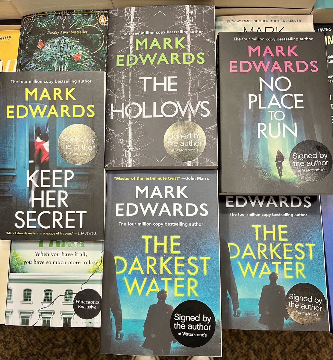 Popped into @WaterstonesWton (Wolverhampton) to sign some books earlier. This is currently the only place to get signed copies of The Darkest Water so if you’re in the area…