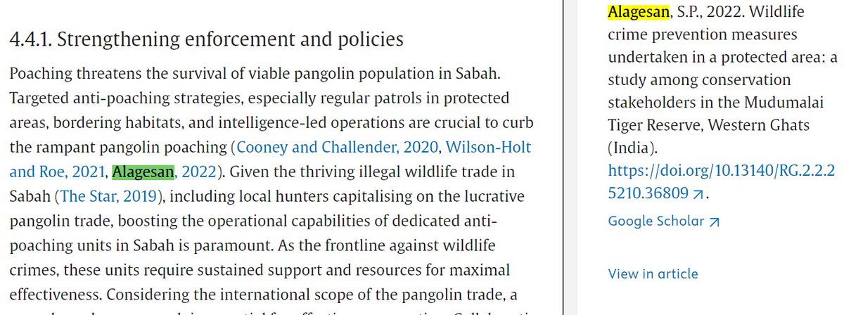 🎉Excited to share that my #PhD thesis received its first #citation in a paper mapping the distribution of the Sunda #pangolin! 🌿 Published in Global Ecology and Conservation: doi.org/10.1016/j.gecc…📚

#ResearchMilestones #WildlifeCrime #Poaching #Malaysia