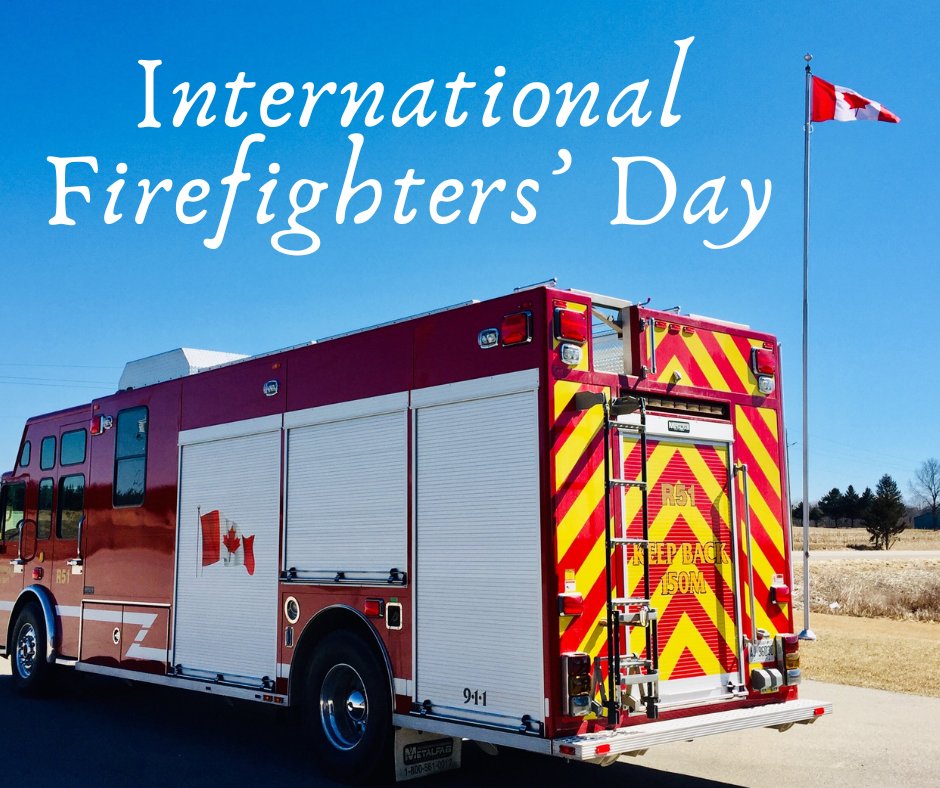 Today, May 4, 2024, is International Firefighters' Day. We recognize and honour the sacrifices that @SouthwoldFire firefighters make to ensure that their communities and environment are safe. We thank current and past firefighters for their contributions.