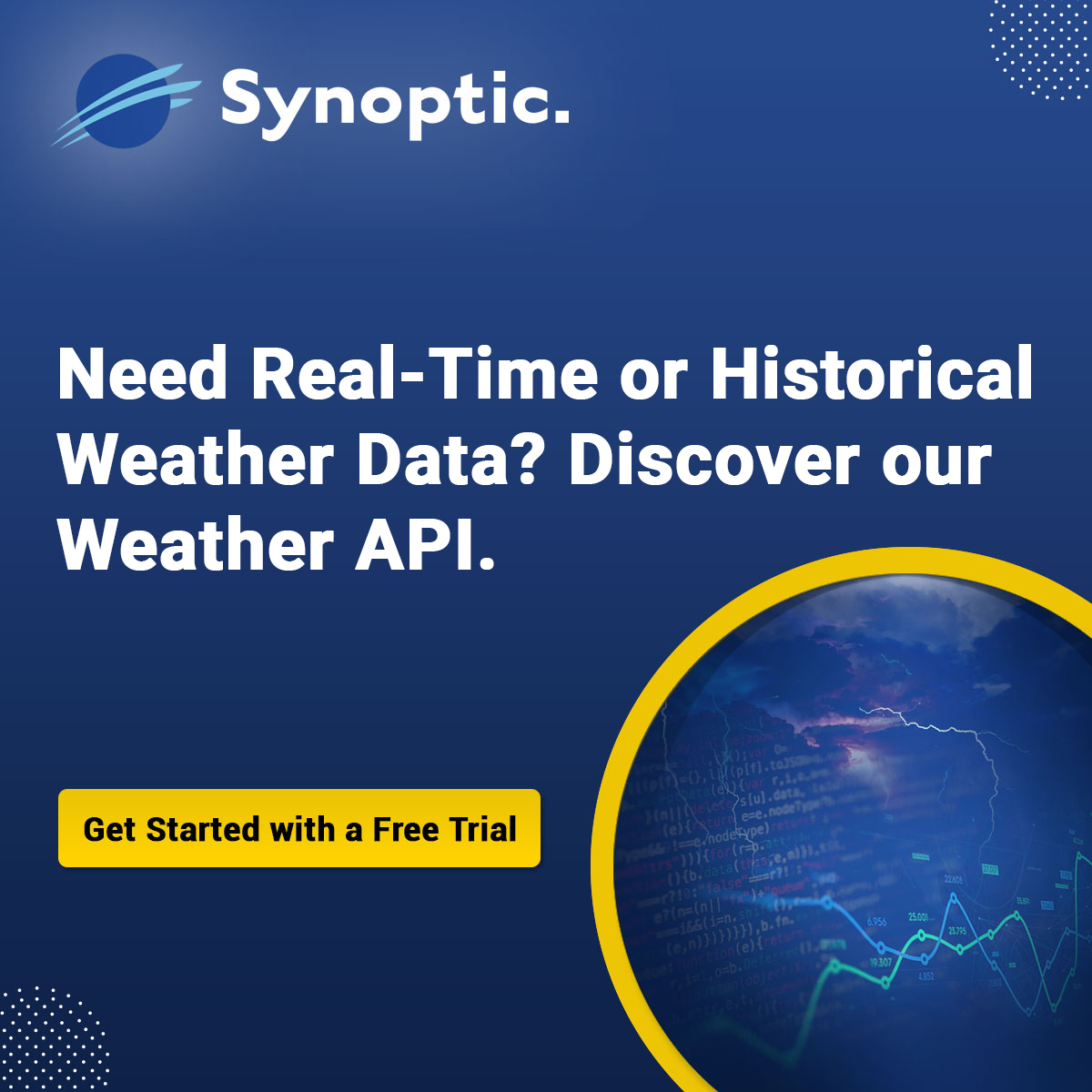 Synoptic’s Weather API is a powerful tool for accessing real-time & historical observations from over 140,000 public & private stations. We aggregate, process, & disseminate data from 320+ networks worldwide with 140 million daily obs. 

#realtimewx #historicalwx #weatherapi