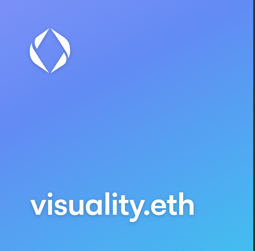 Visuality.eth is not hard for a degen or gamer 💥💥👀👀👇👇
Why visuality ?!?
-Dictionary word means glimpse
-Strong name for #Web3/ Metaverse projects
-One of  @minecraft game modes
Get/bid on @ensvision @godid_io
Like/Repost🙏
#ENS #ensdomains $ens #web3names #EnsNames