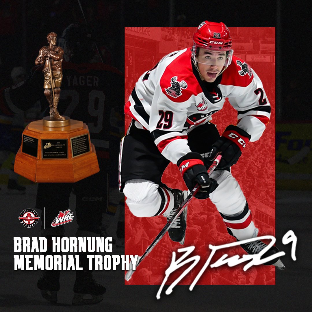For the second straight season, Brayden Yager is the Brad Hornung Memorial Trophy winner as the WHL's Most Sportsmanlike Player! Read more ⏩ chl.ca/whl-warriors/a… #WHLAwards | @penguins | #LetsGoPens