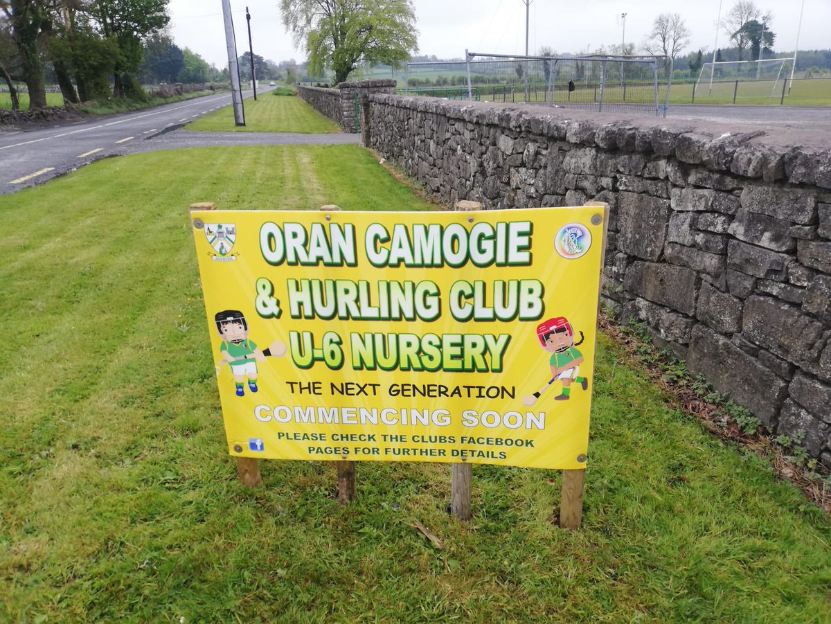 The U6s Camogie / Hurling Nursery sign is up...... which means just one thing. The countdown is on ⏰️ 

👀 Keep an eye on our social media for more information on the Camogie/Hurling U6's Nursery Programme.