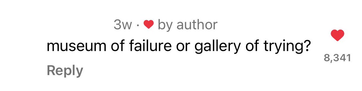 been thinking a lot about this comment lately…