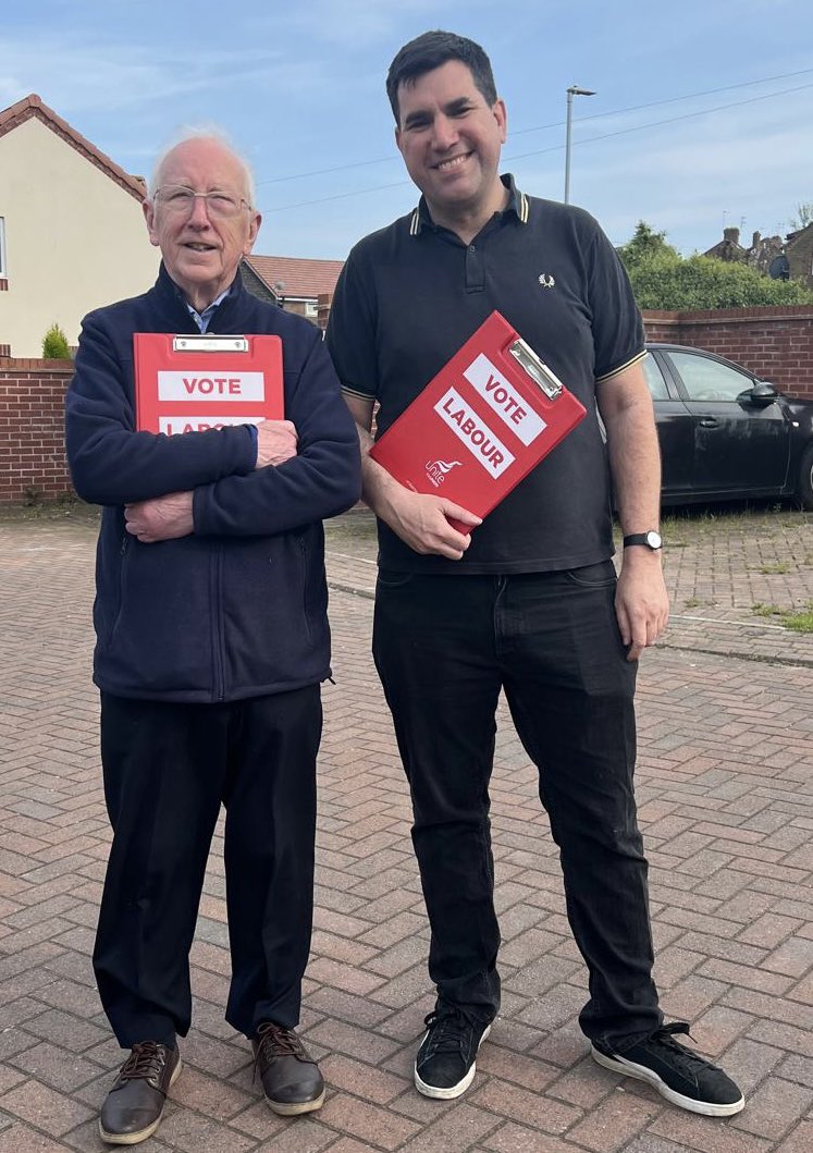 A real pleasure to be joined by my friend and predecessor as Leeds East Labour MP, the fantastic George Mudie, campaigning in East Leeds today!