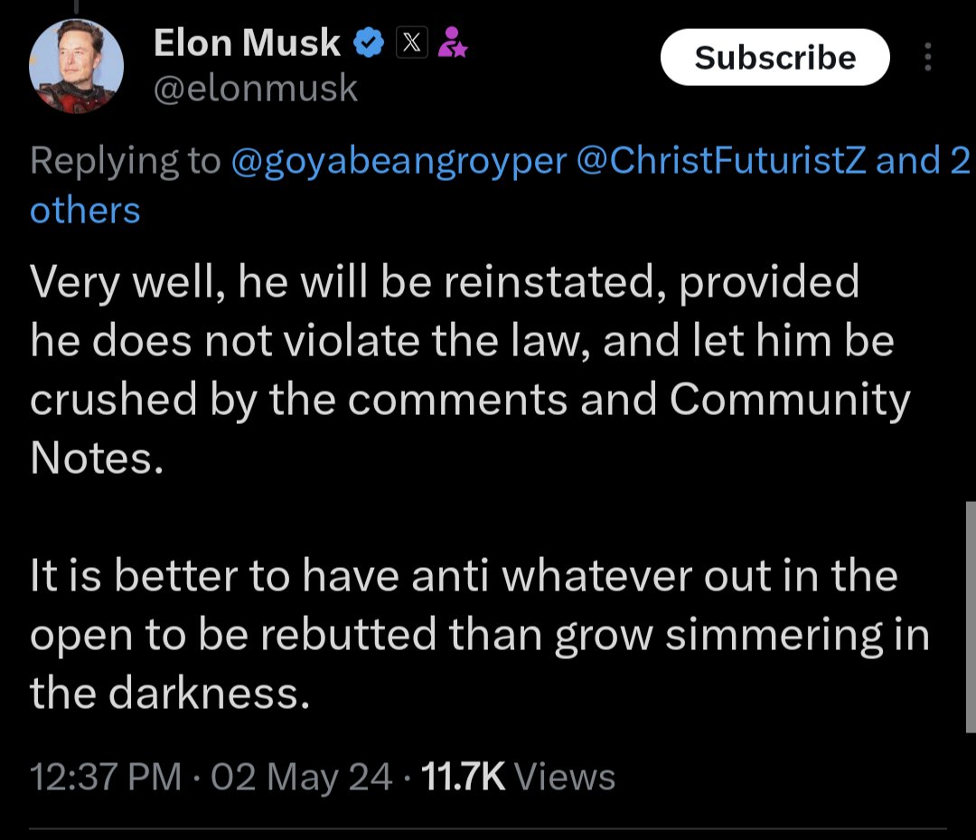 Elon Musk says Nick Fuentes will be reinstated to X. Follow: @AFpost